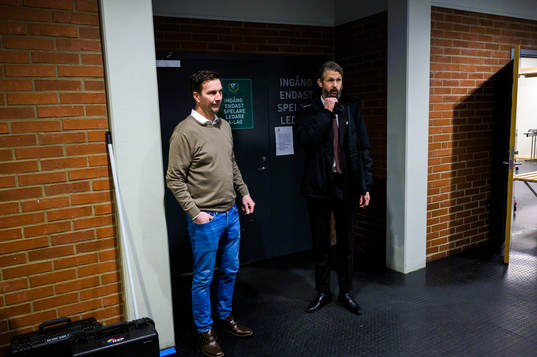 Färjestads tränare Johan Pennerborn och Färjestads