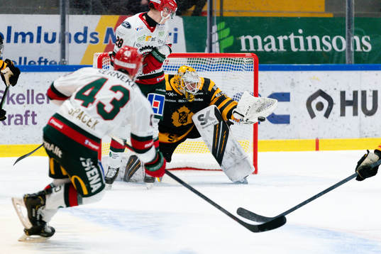 Frölundas Johan Sundström  och Skellefteås målvakt