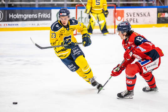 Södertäljes Albert Sjöberg och Västerviks Brett Supinski