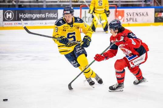 Södertäljes Albert Sjöberg och Västerviks Brett Supinski