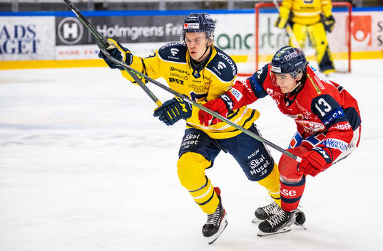 Södertäljes Albert Sjöberg och Västerviks Brett Supinski