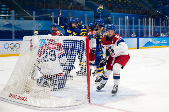 Emma Murén of Sweden celebrates scoring 2-1 in the