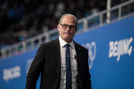 assistant coach Andreas Spångberg of Sweden in the women's