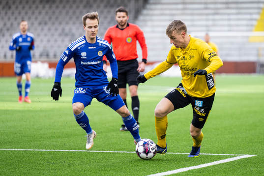 Sundsvalls Saku Ylätupa och Elfsborgs Jeppe Møldrup Okkels