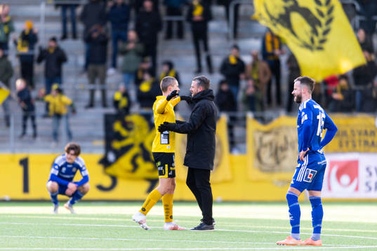 Elfsborgs André Ibsen Rømer och manager Jimmy Thelin
