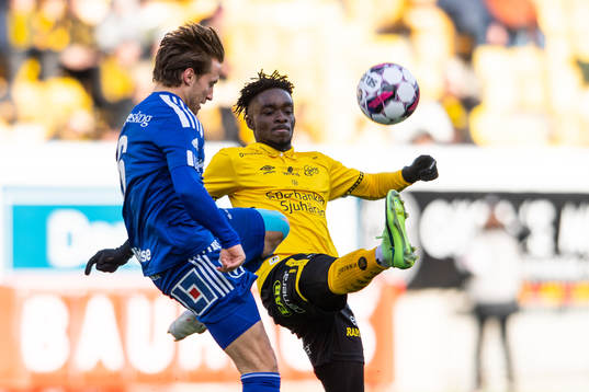 Sundsvalls Daniel Stensson och Elfsborgs Emmanuel Boateng