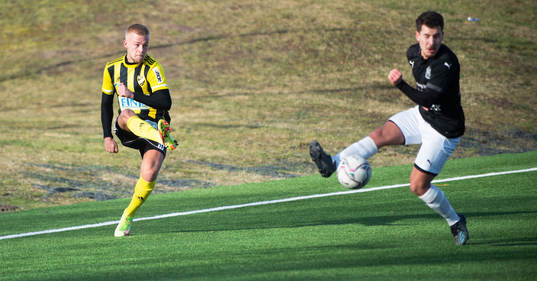 IFK Hässleholms Jens Lynard i träningsmatchen mellan Sölvesborg och IFK Hässleholm i Sölvesborg 19 februari 2022.
