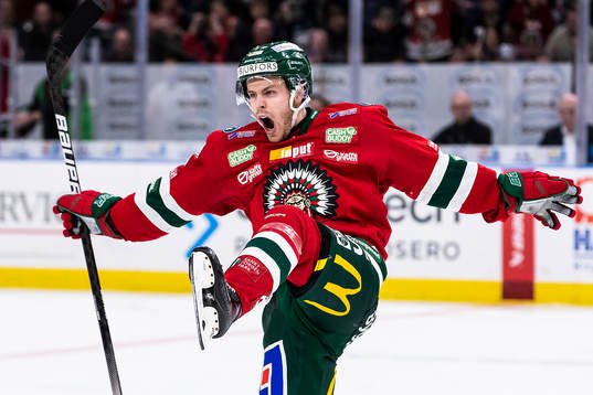 Frölundas Filip Johansson jublar