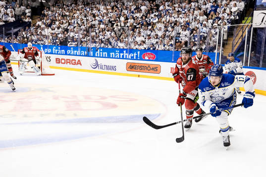 Malmö Redhawks Joakim Ryan och Leksands Linus Andersson
