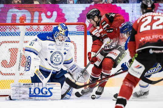 Leksands målvakt Kasimir Kaskisuo och Malmö Redhawks