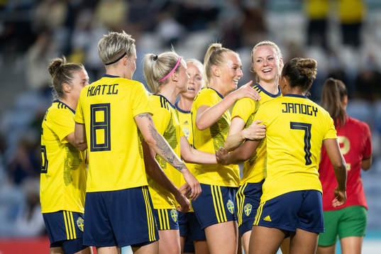 Amanda Ilestedt of Sweden celebrates after 2-0
