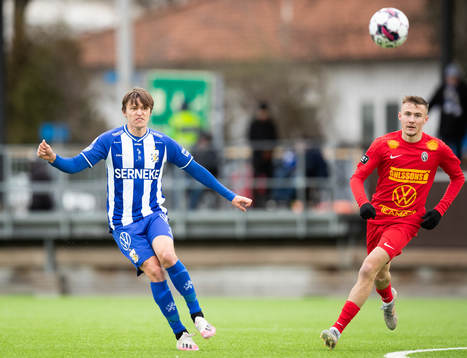 IFK Göteborgs Noah Alexandersson och Landskronas Melker Heier