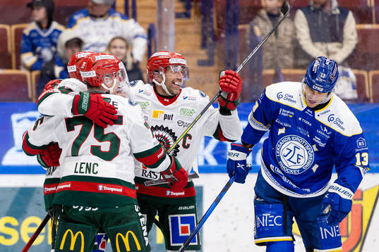 Frölundas Joel Lundqvist jublar