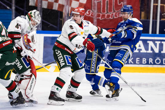 Frölundas Mattias Norlinder och Leksands Mikael Ruohomaa