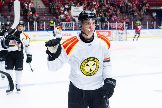 Brynäs Noel Gunler jublar