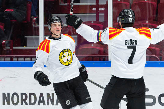 Brynäs Noel Gunler jublar