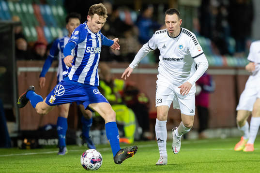 IFK Göteborgs Tim van Assema och Utsiktens Martin Smedberg