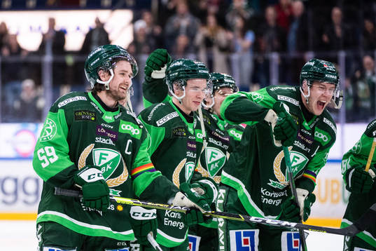 Färjestads Linus Johansson, Oscar Lawner och Gustav Rydahl