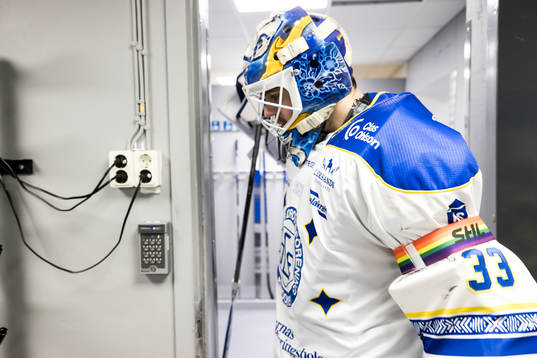 Leksands målvakt Axel Brage  pride ambassadör