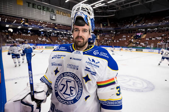 Leksands målvakt Axel Brage  pride ambassadör