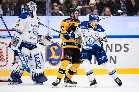 Leksands målvakt Axel Brage och Luleås Isac Brännström