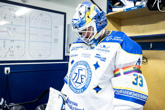 Leksands målvakt Axel Brage  pride ambassadör