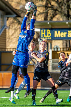 Växjös målvakt Louise Högrell Ledbetter och Amanda