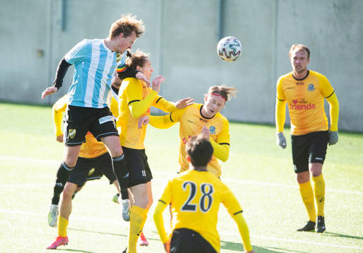 IFK Hässleholms Robin Strömberg i träningsmatchen mellan Lunds BK och IFK Hässleholm i Lund 27 februari 2022.
