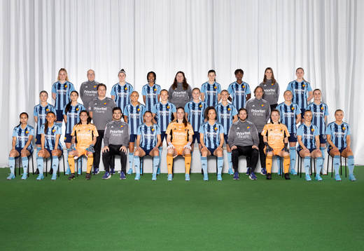  Ebba Wieder, Materialförvaltare Bengt Högström, Hayley Dowd, Linda Motlhalo, Lagledare Anna von Eckermann, Nea Flyborg, Portia Boakye, Fysio Anna Kellermalm Fallby, Alice Bergström. Mittenledet från vänster: Emelie Lövgren, Lova Lundin, Lagledare Mikael Söderman, Sara Lilja Vidlund, Louise Larsson, Ellen Andersson, Sara Olai, Målvaktstränare Pontus Wilgodt, StinaLisa Johansson, Kamilla Karlsen. Sittande från vänster: Nicole Ruiz Granados, Tilde Lindwall, Kelsey Daugherty, Huvudtränare Magnus Pålsson, Nellie Lilja, Elvira Björklund, Julia Walentowicz, Assisterande tränare August Fors, Cornelia Kuoppala, Tove Almqvist, Louise Hvarfner.