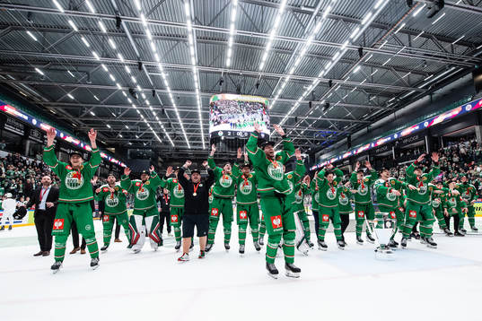 Players of Rögle celebrate