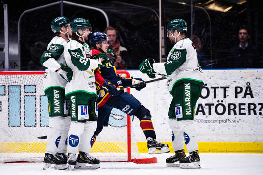 Djurgårdens Marcus Sörensen och Färjestads Mikael