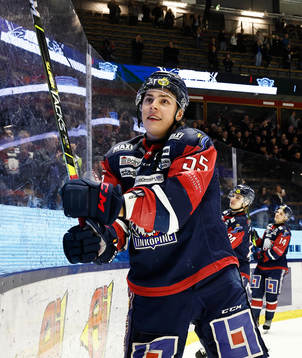 Linköpings Max Lindroth jublar