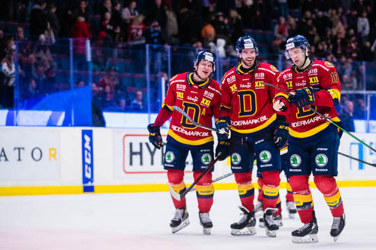 Djurgårdens Rhett Rakhshani, Eric Gelinas och Marc-Andre