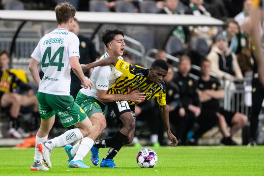 Hammarbys Williot Swedberg och Jusef Erabi