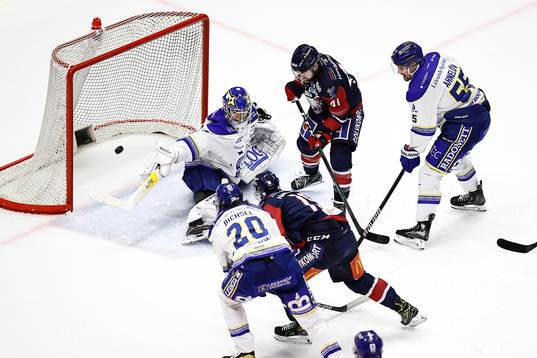 Mål 2-0 av Linköpings Patrick Russell förbi Leksands