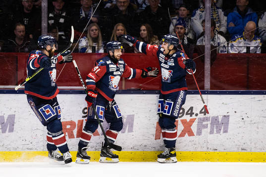 Linköpings Jonas Junland, Broc Little och Robert Lantosi