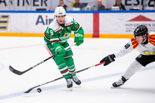 Rögles Samuel Johannesson  och Brynäs Tomi Sallinen