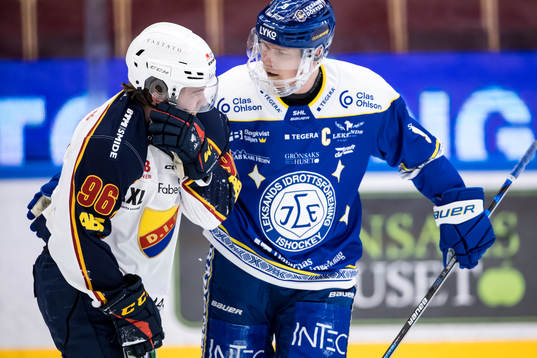 Djurgårdens Emil Berglund och Leksands Patrik Zackrisson