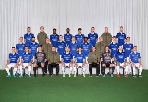  Simon Amin, fysansvarig Magnus Andersson, Henry Offia, Mohammed Saeid, Othmane Salama, Petar Petrovic, målvaktstränare Patrik Abrahamsson, Nicolas Mortensen. Mittenledet från vänster: Tobias Karlsson, Mouhammed-Ali Dhaini, massör Larsinge Larsson, Mikko Viitikko, Liam Olausson, Abel Ogwuche, intendent Lars Olsson, Lukas Minter Wettergren, Bödvar Bödvarsson. Sittande från vänster: Haris Brkic, Herman Hallberg, Kasper Thiessen Kristensen, ass. tränare Stefan Jacobsson, Jesper Modig, Johan Blomberg, huvudtränare Kristian Haynes, Andreas Beck Larsen, Isak Jönsson, Fritiof Björkén.