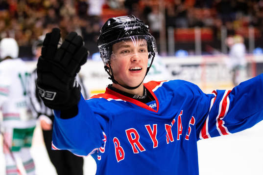 Brynäs Noel Gunler jublar