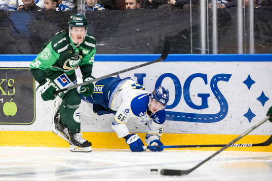 Färjestads Martin Johansson och Leksands Nils Åman