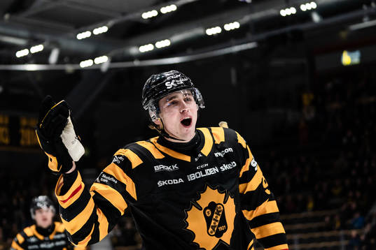 Skellefteås Linus Karlsson jublar