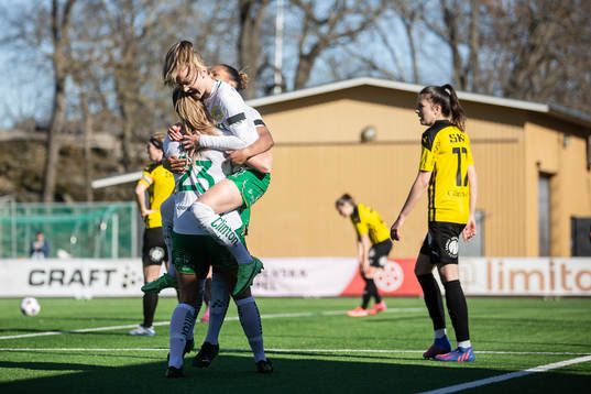 Hammarbys Matilda Vinberg och Emma Westin  jublar