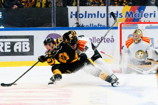 Skellefteås Linus Karlsson och Brynäs Oskars Cibulskis