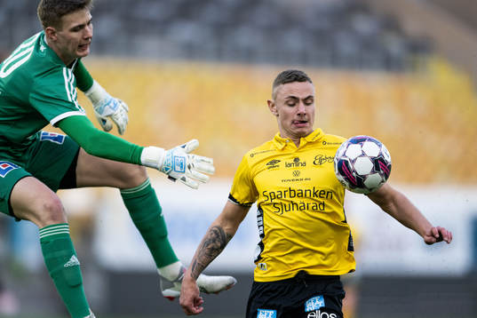 Skövdes målvakt David Engelbrektsson och Elfsborgs Theo