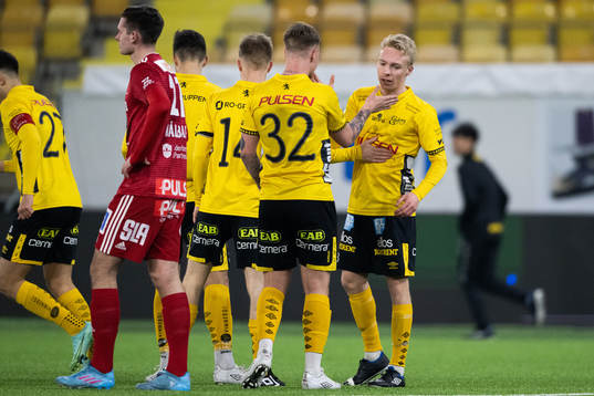 Elfsborgs Hampus Hagvall jublar efter 2-0