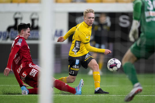Skövdes Oscar Haglund och Elfsborgs Hampus Hagvall