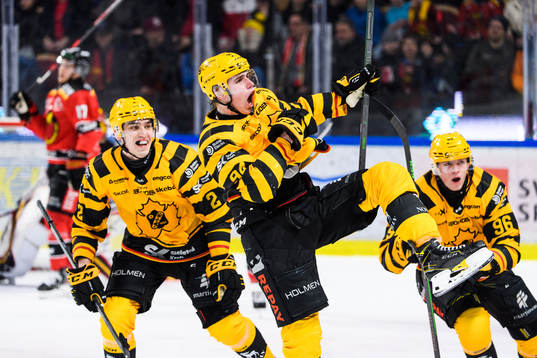Skellefteås Linus Karlsson jublar