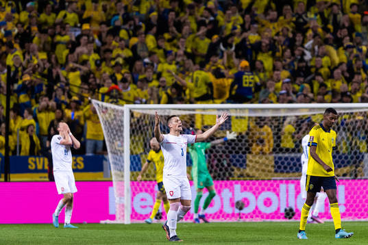 Tomas Holes of Czech Republic reacts