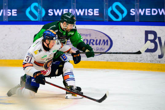 Växjös Olle Lycksell och Färjestads Mikael Wikstrand